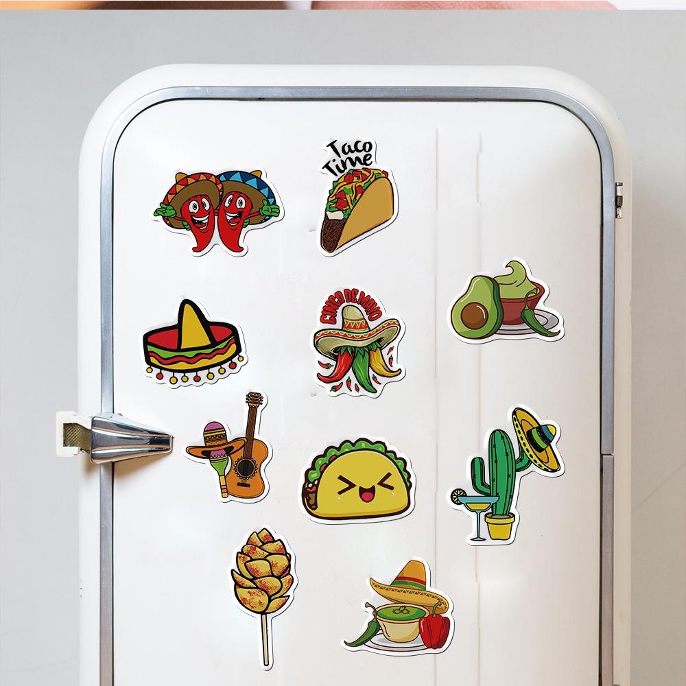 10/50Pcs Mexican-style Food Stickers Graffiti Stickers for DIY Luggage Laptop Skateboard Motorcycle Bicycle Stickers