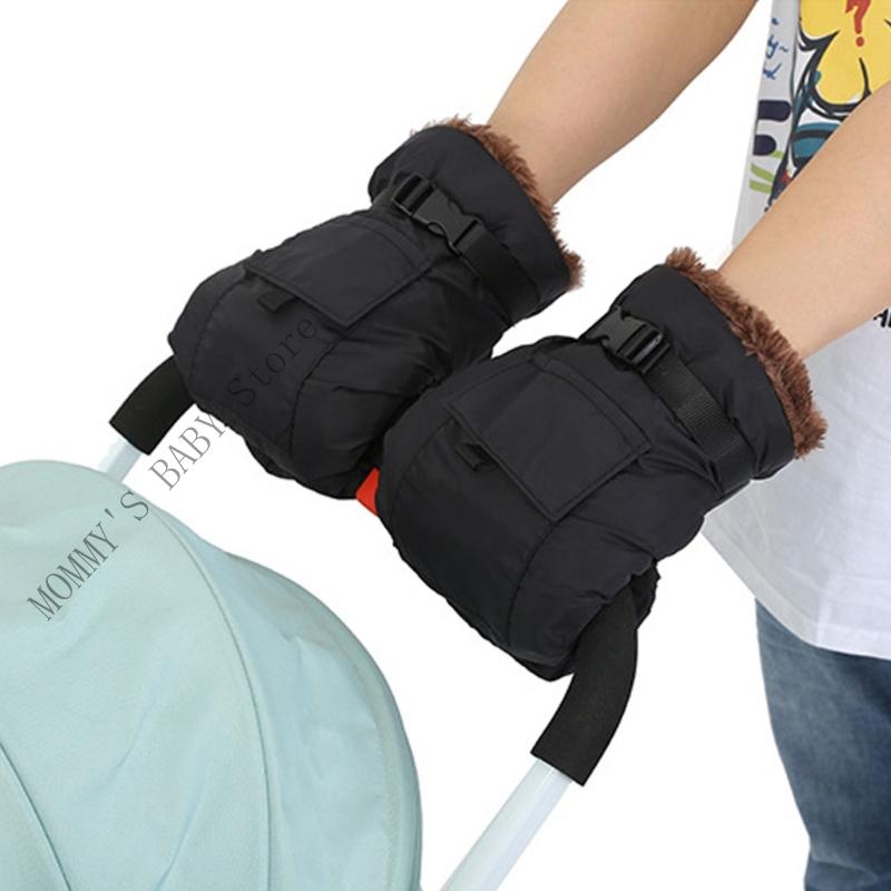 H3CD Windproof Baby Strollers Hand Muffs Soft Breathable Warm Gloves for Cold Winter Comfort Feature Soft Plush Lining