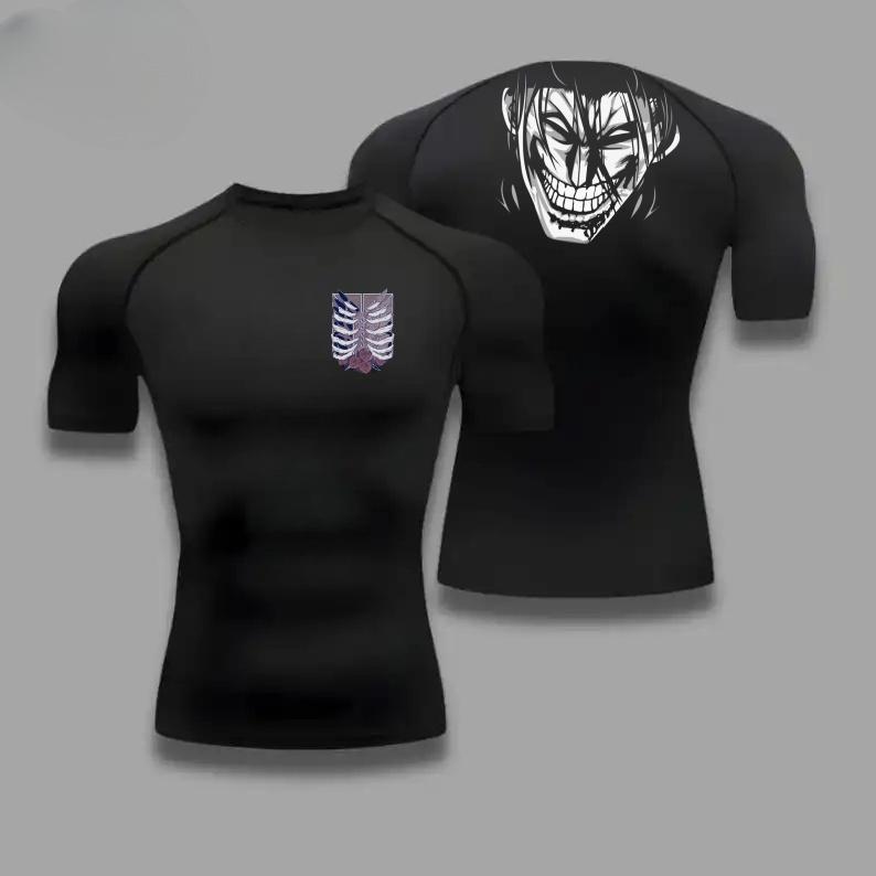 Wings of Freedom Graphic Compression Shirts Men Gym Workout Running Tshirt Summer Quick Dry Tees Tops Short Sleeve Rash Guard