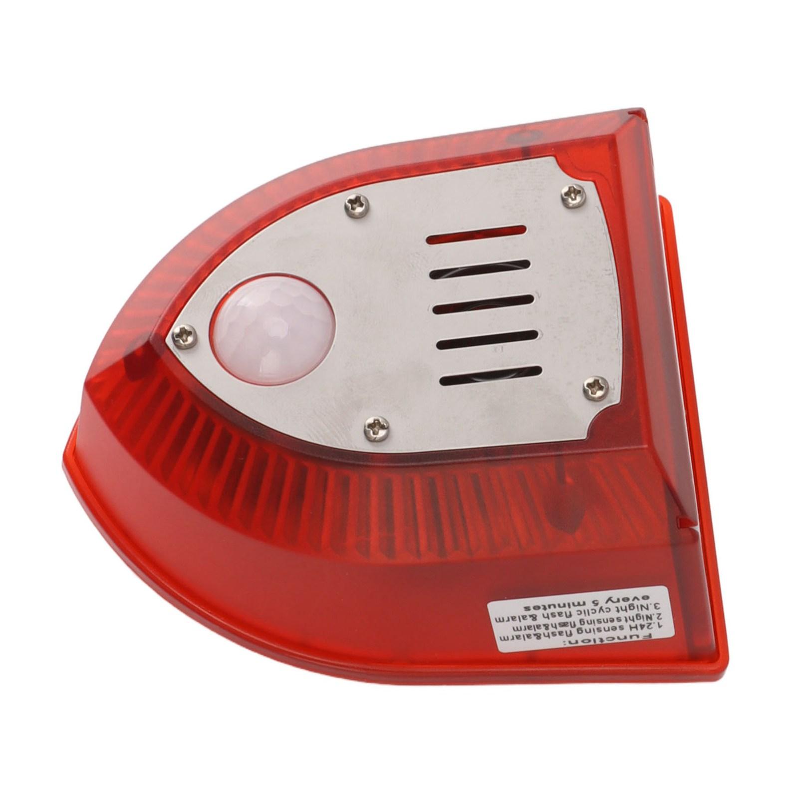 

Solar Alarm Animal Repeller Induction Sound Light Siren Outdoor Alarm Support for Orchard Tea Garden Villa Farm