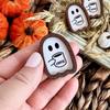 3pcs Cute Coffee Elf Ornament Wooden Miniature Statue Model Funny Hallween Ghost Ornament  Office