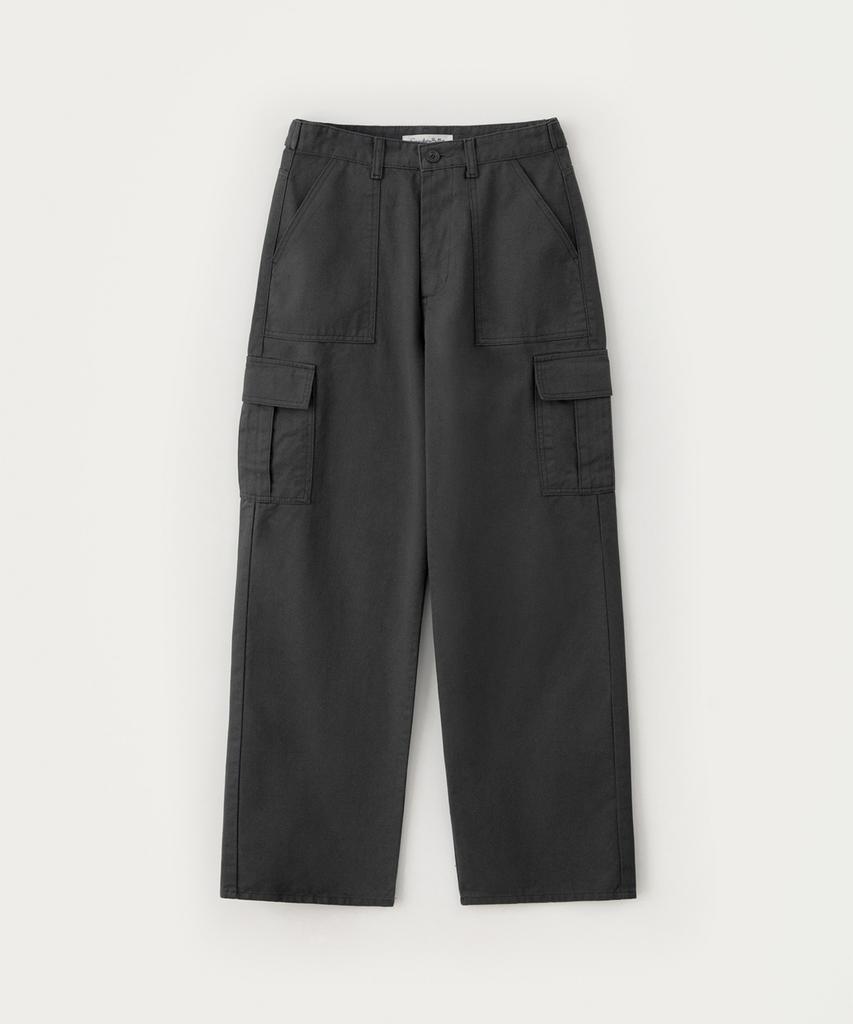 Sseomweeobeoteo Jeep Wide Cargo Pants - Charcoal