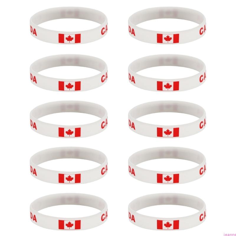 10Pcs/set Soft Elastic 2026 Sports Event Fan Bracelets Showcasing International Team Color Great For Collector