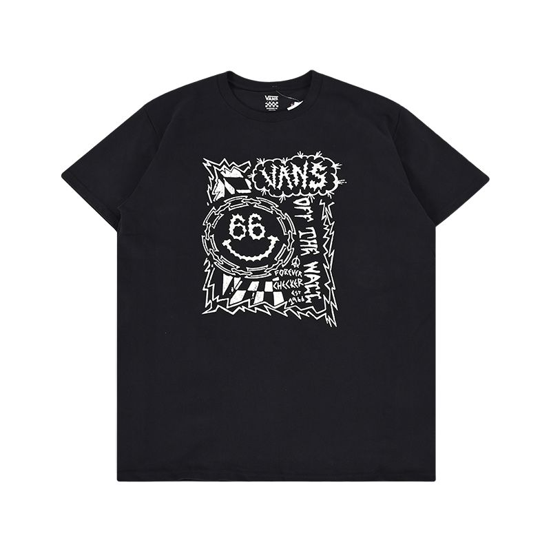 

Vans Off The Wall Casual Series Simple Versatile Letter Short Sleeve T-Shirt Men Tops Black VN000GQQBLK M