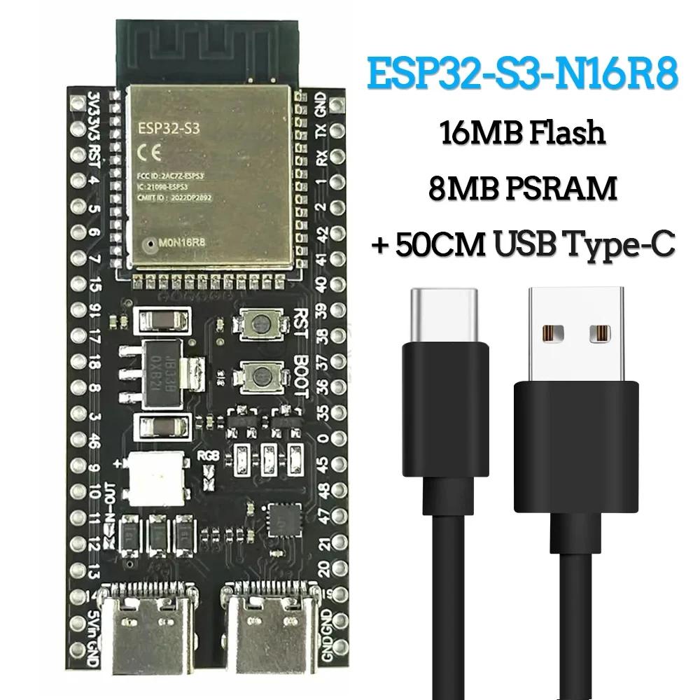 ESP32-S3 Wifi BT Modul Entwicklungsboard für Arduino IDE ESP32-S3-WROOM1 N16R8 N8R2 44Pin Typ-C 16MB Flash 8M PSRAM ESP32 S3