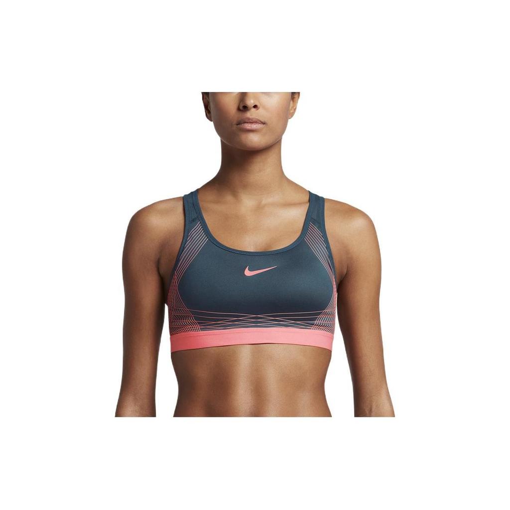 Nike Logo Print Line Design Sports Bra Women underwear Blue 832069-464