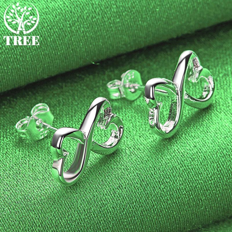Beautiful Butterfly Earrings 925 Sterling Silver Stud Earrings For Lady Party Engagement Wedding Birthday Gift Girl Nice Jewelry