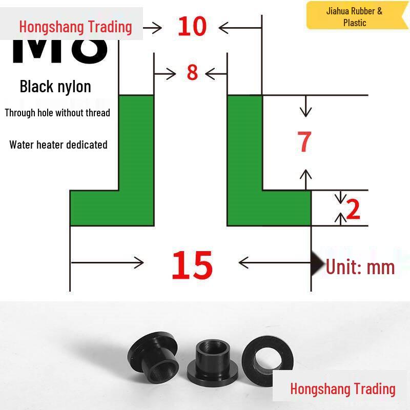 Step T-Shaped Nylon Insulating Bushing Washer, M3-M35 Thread Protection Spacer