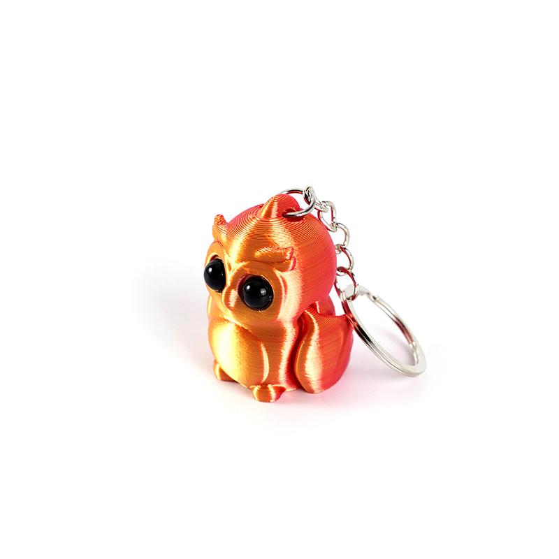 Creative 3D Printing Owl Keychain Pendant Multi-Joint Movable Simulation Animal Toy Model Keychain Bag Accessories Kids Gift