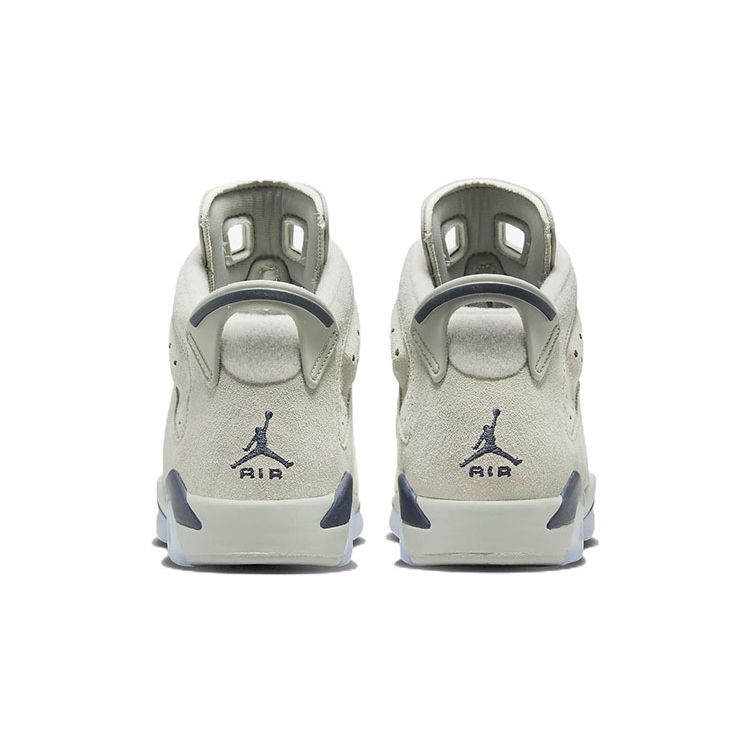 Air Jordan 6 Retro GS Georgetown Kinder-Sneakers Grau Magnet College-Navy 384665-012