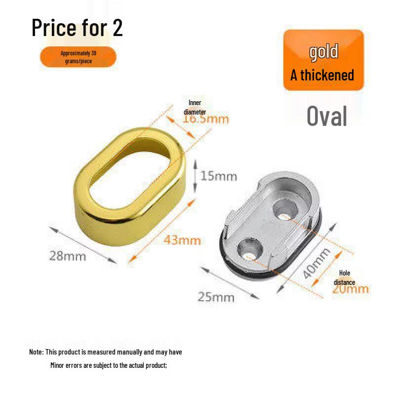 

Zinc Alloy Oval Wardrobe Hanging Rod Bracket