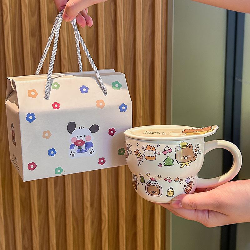 Dívka dárek k narozeninám pár roztomilé prase keramický hrnek přítelkyně praktický suvenýr dětský dárkový box