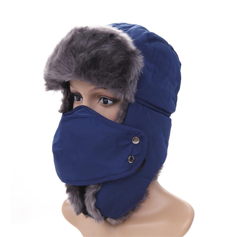 Unisex Thickened Lei Feng Hat with Mask: Winter Ski, Ear Protection, Waterproof, Warm & Versatile