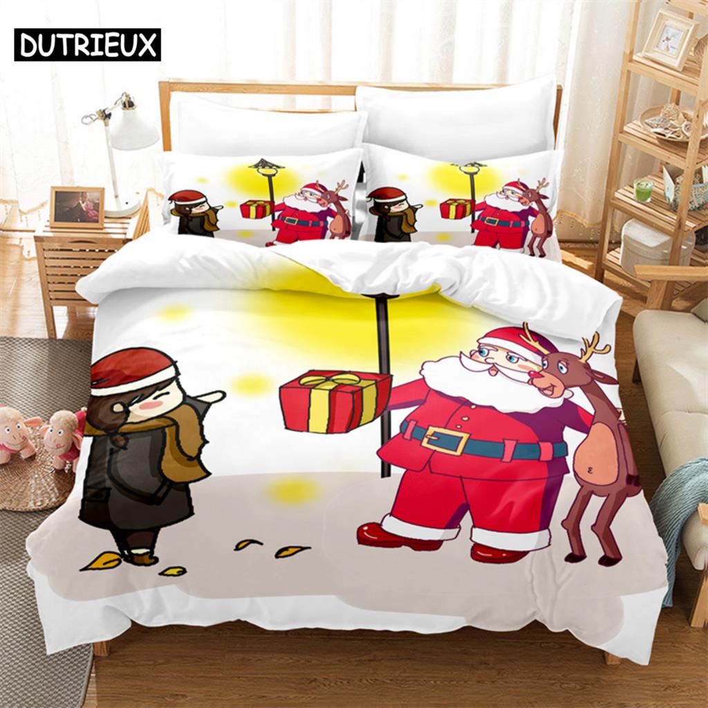 Santa Claus Bedding Set Duvet Cover Set 3d Bedding Digital Printing Bed Linen Queen Size Bedding Set Fashion Design
