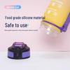 Gradient Color 1L Sports Water Bottle with Straw - Large Capacity Outdoor Plastic Space Cup