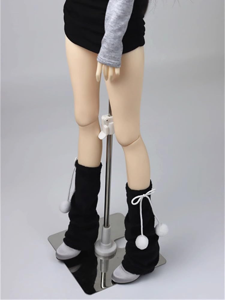 HAMRETHYPPZ 14 16 13 BJD Kugelgelenkpuppenkleid, Puppenkostüm, Puppen-Hausmädchen-Outfit, Süße und Sexy Schwarze Pelzkugel-Strümpfe für BJD-Puppen, Entzückend und