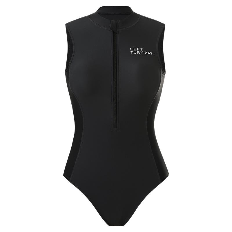 2026 Plus Size Sleeveless Racing Swimsuit with Zipper