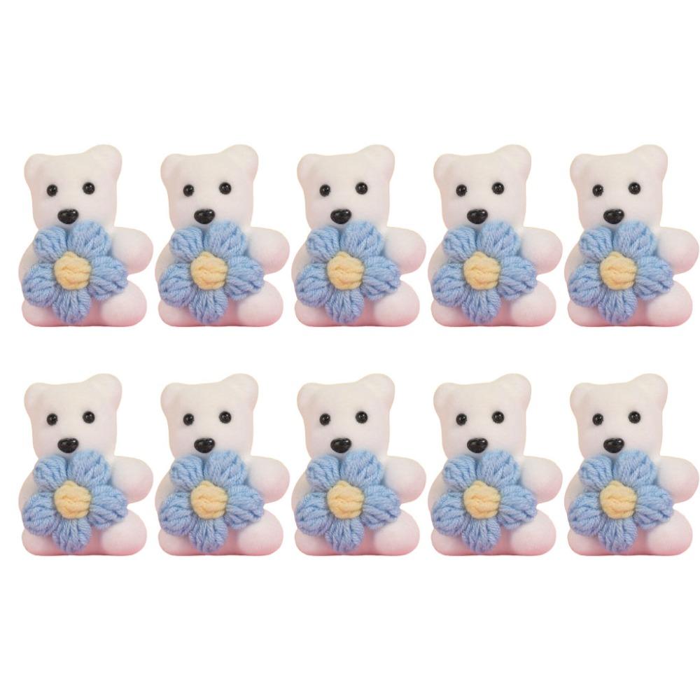10pcs/bag Foam Bear Mini Bear Flower Bouquet Plush Doll Cartoon Bouquet Doll  Girl Birthday Gift