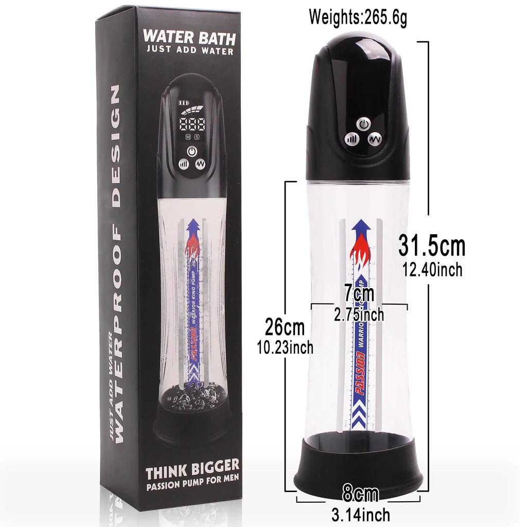 Manyjoy LCD Electric Penis Pump for Enlargement Man Vacuum Pump Penis Trainer Male Masturbators Cup Dick Pump Sex Toys for Men