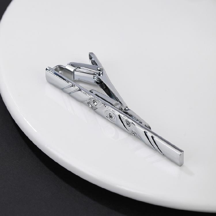 Gentlemen Tie Clip Wedding Party Blouses Jewelry Diamond Crystal Tie Bar Clip