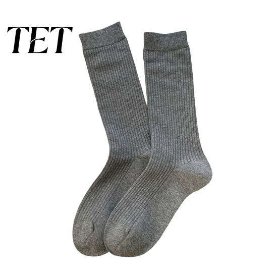 College Style Crew Socks Women Socks, Ribbed Knit for Autumn Winter, Minimalist Solid Non Slip Fitness Color Soft Breathable Stretchy Casual