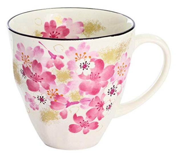 Ceramic Indigo Hana Kirara Mug Pink Size Approx. 9 H8.9 03758