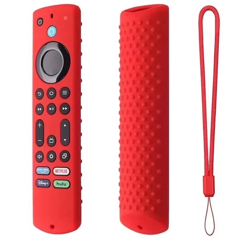 New Silicone Cover for Amazon Fire TV Stick 4K Max 2023 Streaming Device Soft Remote Case with Lanyard Anti-fall Protective Case