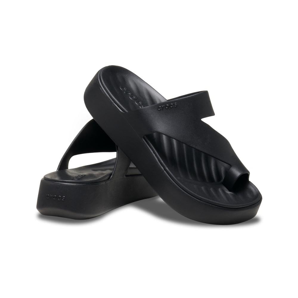 Crocs Getaway Platform Toe Loop, 25cm, Women's, Black
