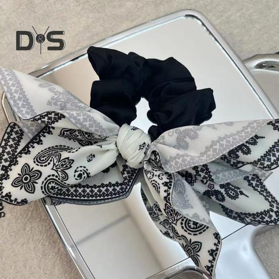 Women Bow Hair Claw Clips Double-sided Cashew Nut Pattern Hair Clip Large Bowknot Hairpins Barrettes for Long Short Hair Accessories