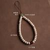 Natural Star-Moon Bodhi Phone Strap, New Chinese Style Buddhist Wrist Rope for Men and Women, Hetian Jade Bodhi Phone Strap
