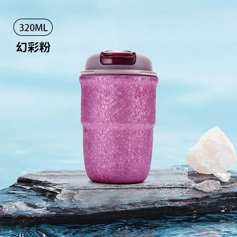 

Boys and girls high-value car double-layer coffee cup outdoor accompanying rope water cup business gift 320ml