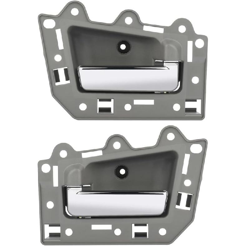 

OCPTY Interior Door Handle Front Driver Left Passenger Right Replacement fit 2005-2011 for Jeep for Grand Cherokee Gray Housing w/Chrome Lever