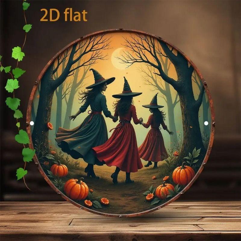 2D Flat Hanging Decorative Metal Sign Hand Painted Art