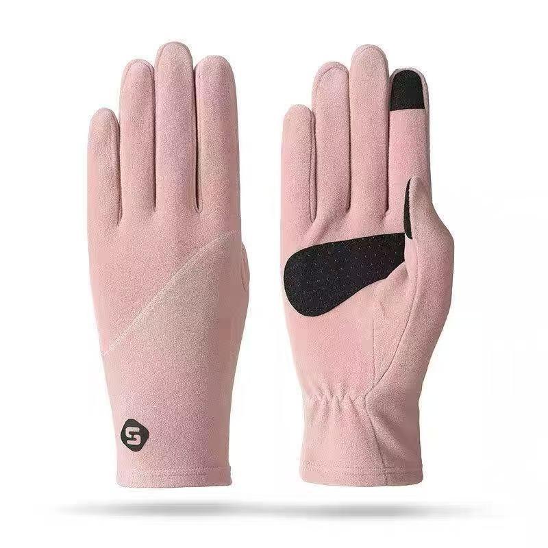 

Derong Womens Winter Cycling Gloves With Touch Screen And Nonslip Grip For Commuting рожевий
