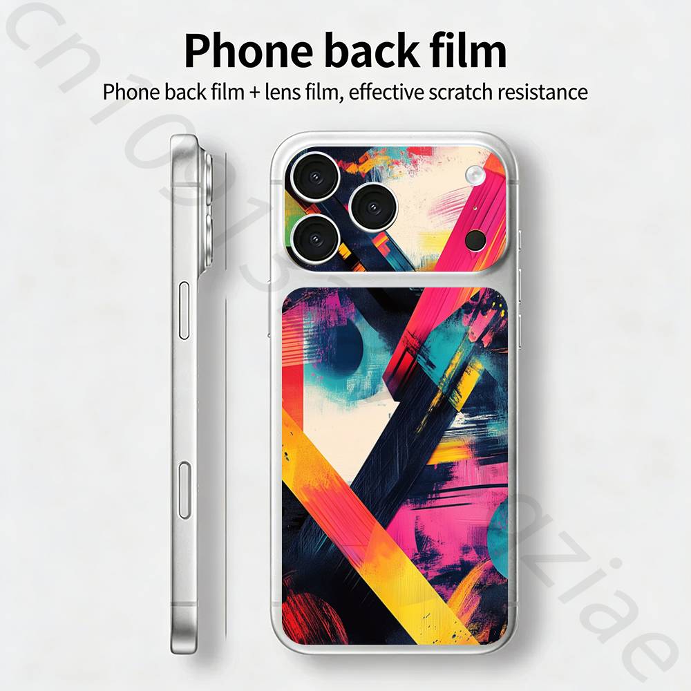 

Барвистий(1) Для iPhone 17 pro Max /17 pro Повна наклейка-обгортка Skin Wrap 3D Кольорова Задня Захисна Плівка-Наклейка iPhone17promax