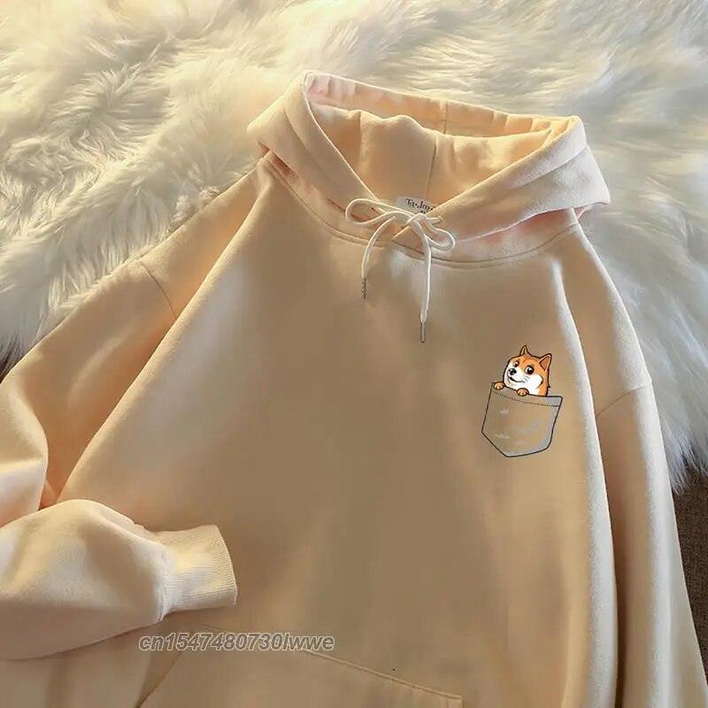 Женские толстовки унисекс с карманом на груди Mark Shiba Inu, осенняя толстовка большого размера, простая удобная толстовка, уличная мягкая спортивная одежда унисекс 2XL