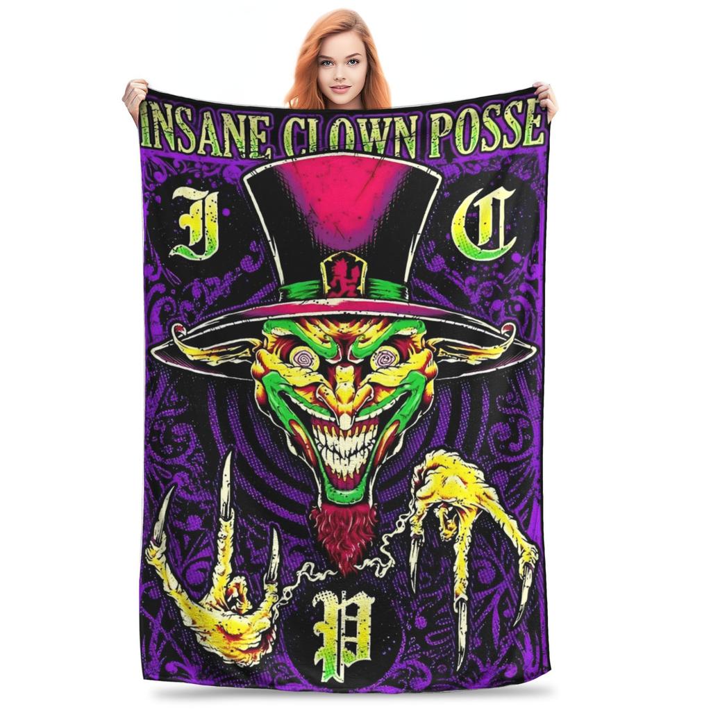 Insane Clown Posse Blanket Warm Soft Street Trend Plush Throw Blanket For Children Home Decor Flannel Bedspread Bed Cover