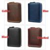 Genuine Leather Card Holder Zipper ID Credit Card RFID Blocking Slim Mini Wallet Organ Card Bag
