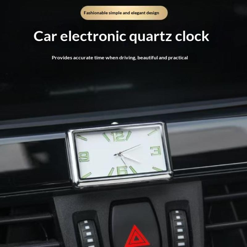 Car Air Conditioning Vent Electronic Quartz Clock Auto Square Vertical Luminous Digital Car Clock