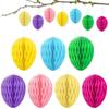 4/6/7Pcs Bunnies Eggs Honeycomb Balls Paper Honeycomb Ornament For Wedding Baby Showers Home Party Decoration