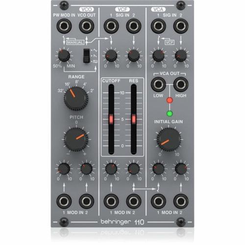 Behringer SYSTEM100 Series 110 VCO/VCF/VCA Modular Analog Synthesizer, Eurorack Compatible, Analog VCO/VCF/VCA Module, Gray