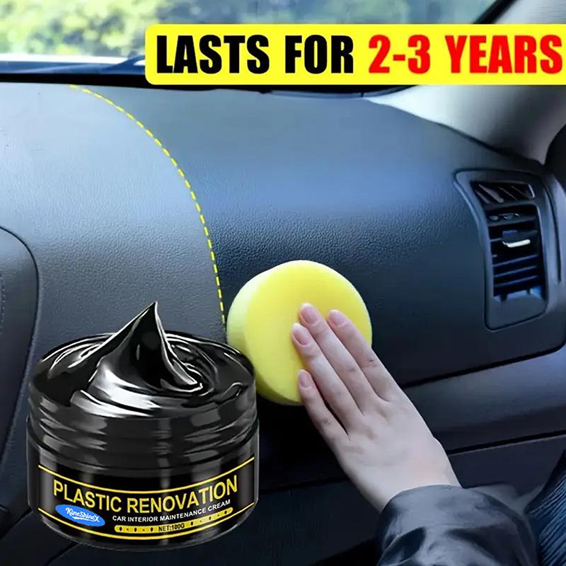Crema per Rigenerazione Pelle Plastica Auto Cera Ripara Anti-Graffio Restauro Interni Auto Sedili Volante