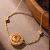 Sunflower Jewelry Set: Stud Earrings, Bracelet, Necklace - Elegant Accessories for Qixi & Valentine's Day