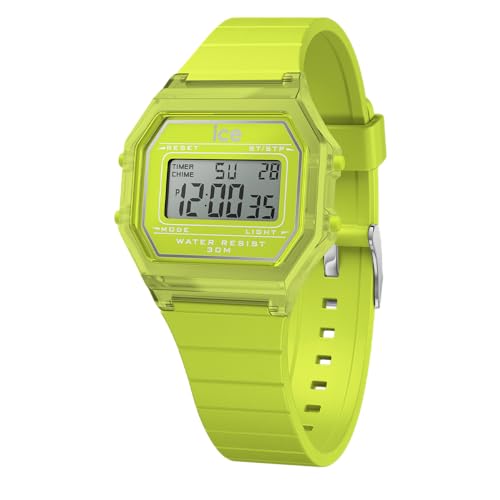 Authorized Ice Watch Authorized Dealer [Ice Watch] Ice Watch Men s and Women s Wristwatch 022890 ICE Digit Retro Ice Digit Retro Green Lime Clear Smal