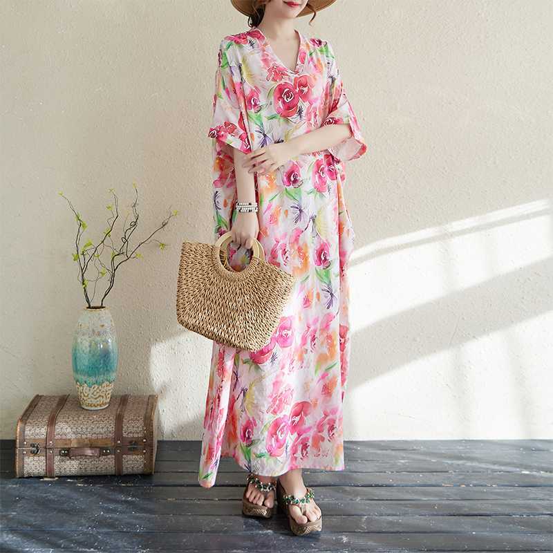 Summer V-neck Long Dress