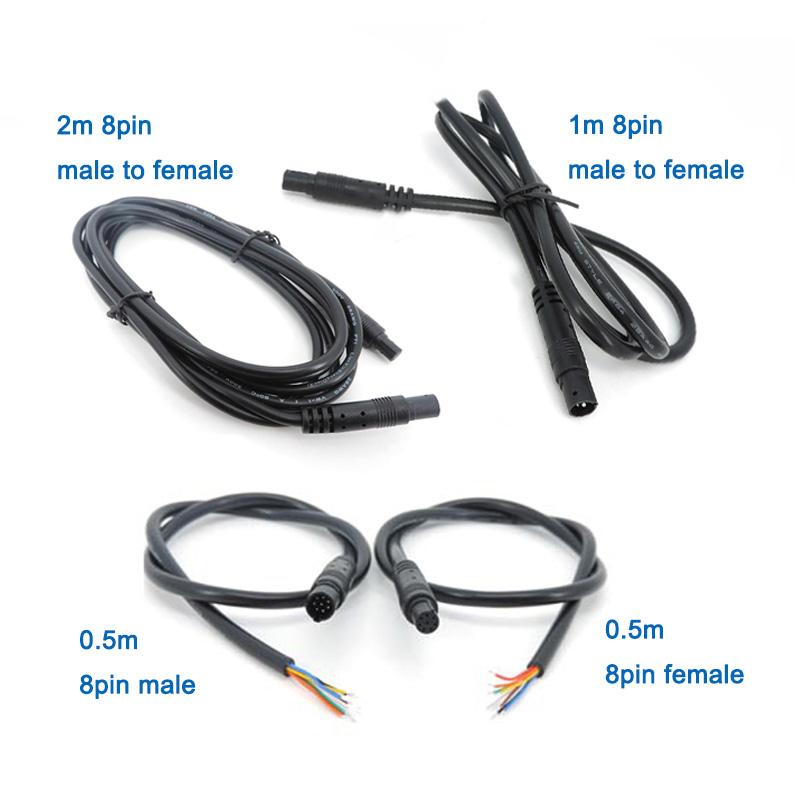 0.5m 1m 2m 8 pin core Male to Female Cord Car Rear View vehicle DVR Camera Reverse connector extend Cable cord HD Monitor Wire V