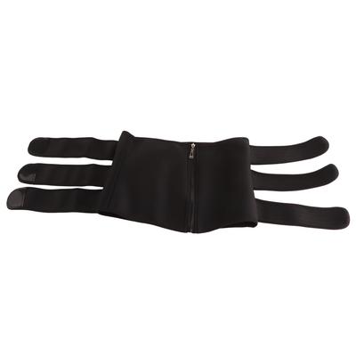 Taillentrainer Polyester mit Reißverschluss Unisex Multifunktionale Taillenbandage Wickel für Sport Schwarz M