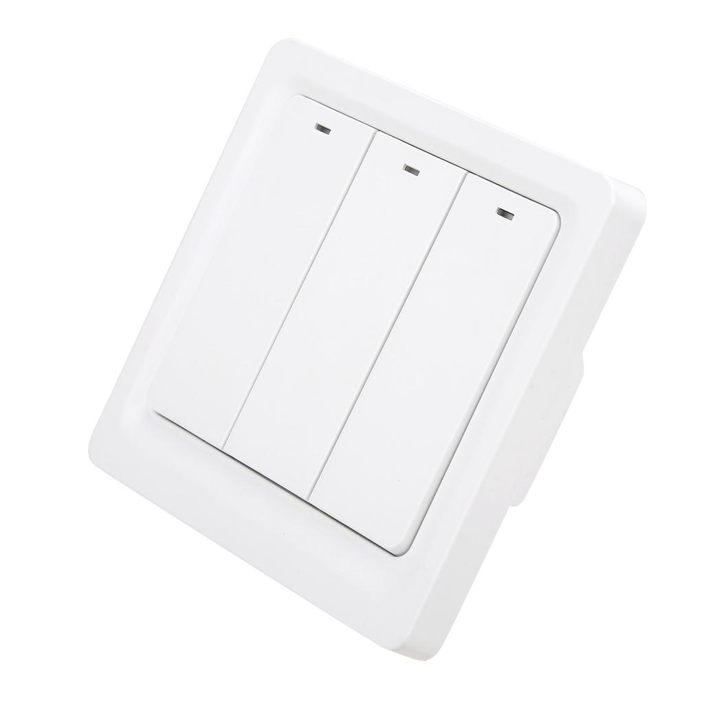 Wall Smart Light Switch Push Button Zero Fire 3 Gang 600W ABS for TUYA AC 110?240Vfor ZigBee