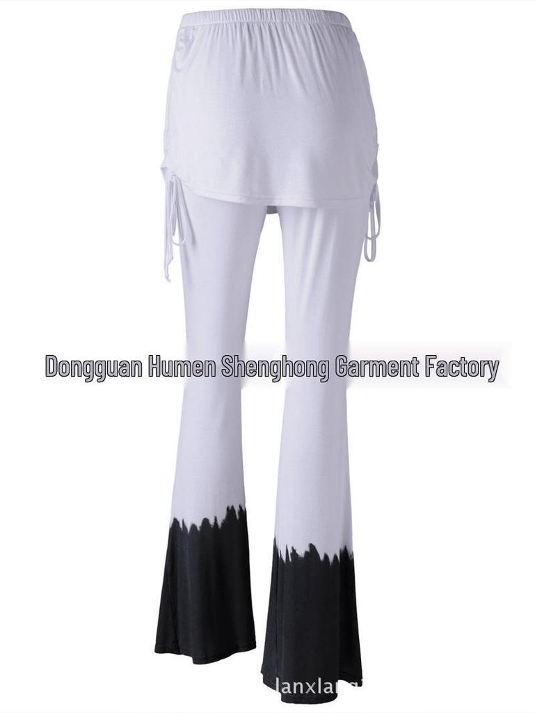 TEMU Popularne Codzienne Spodnie Dzwony Europejskie i Amerykańskie - Luźne, Uniwersalne Długie Spodnie na Jesień i Zimę.