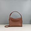 Women's 2026 Fashionable Woven Cowhide Shoulder Bag - Versatile & Simple Design